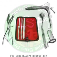  Hegar uterine dilator 3 pieces set, 7-8, 9-10, 17-18, pinwheel, mathieu, grave large, collin large